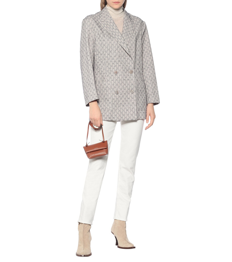 Acne Studios Floral-jacquard blazer outlook