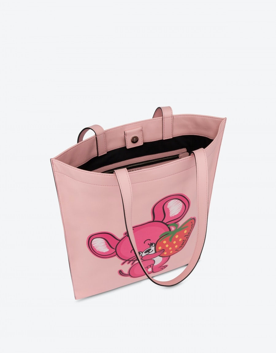 ILLUSTRATED ANIMALS NAPPA SHOPPER - 3