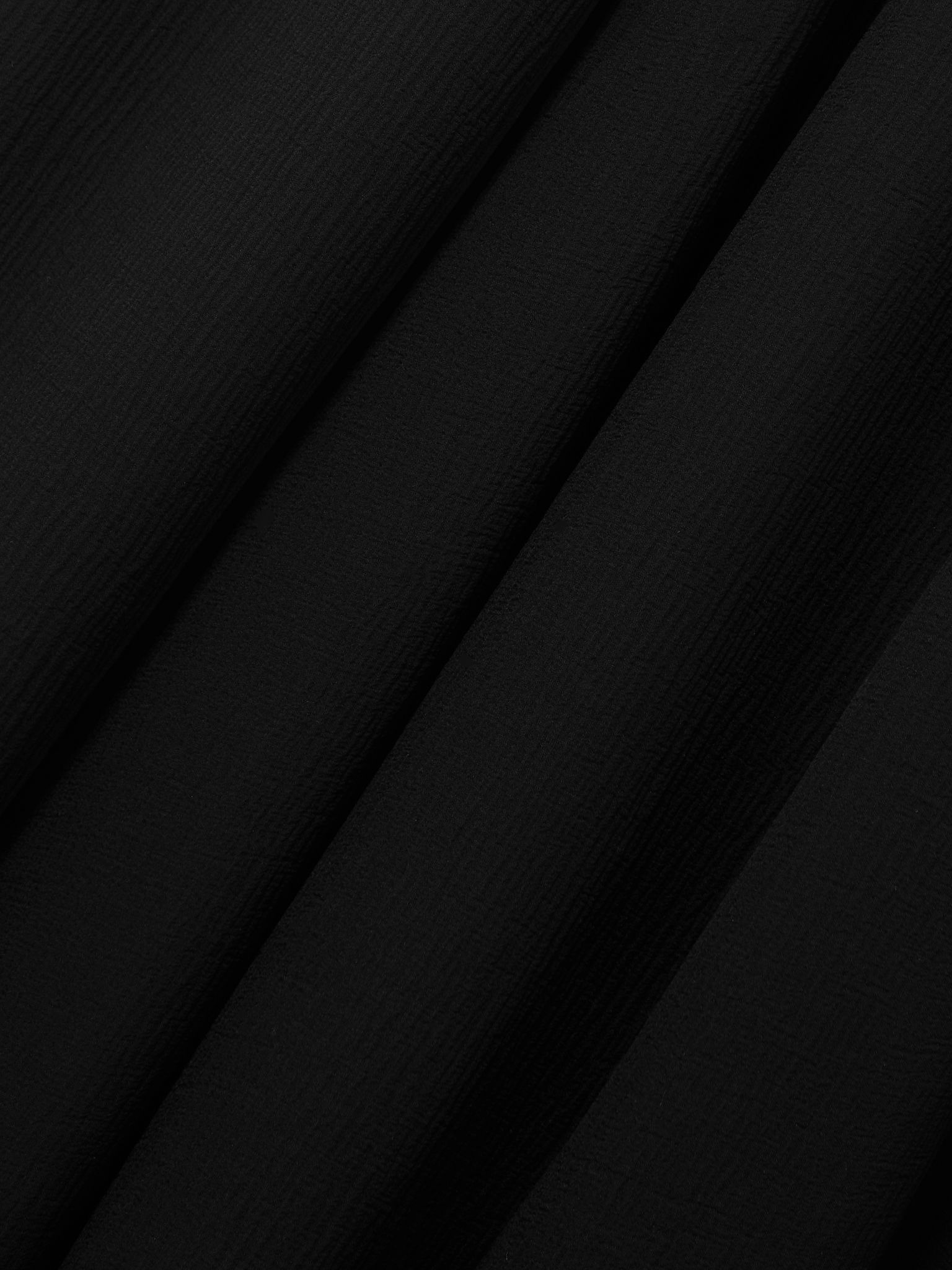 Organic silk-mousseline maxi skirt Black - 6