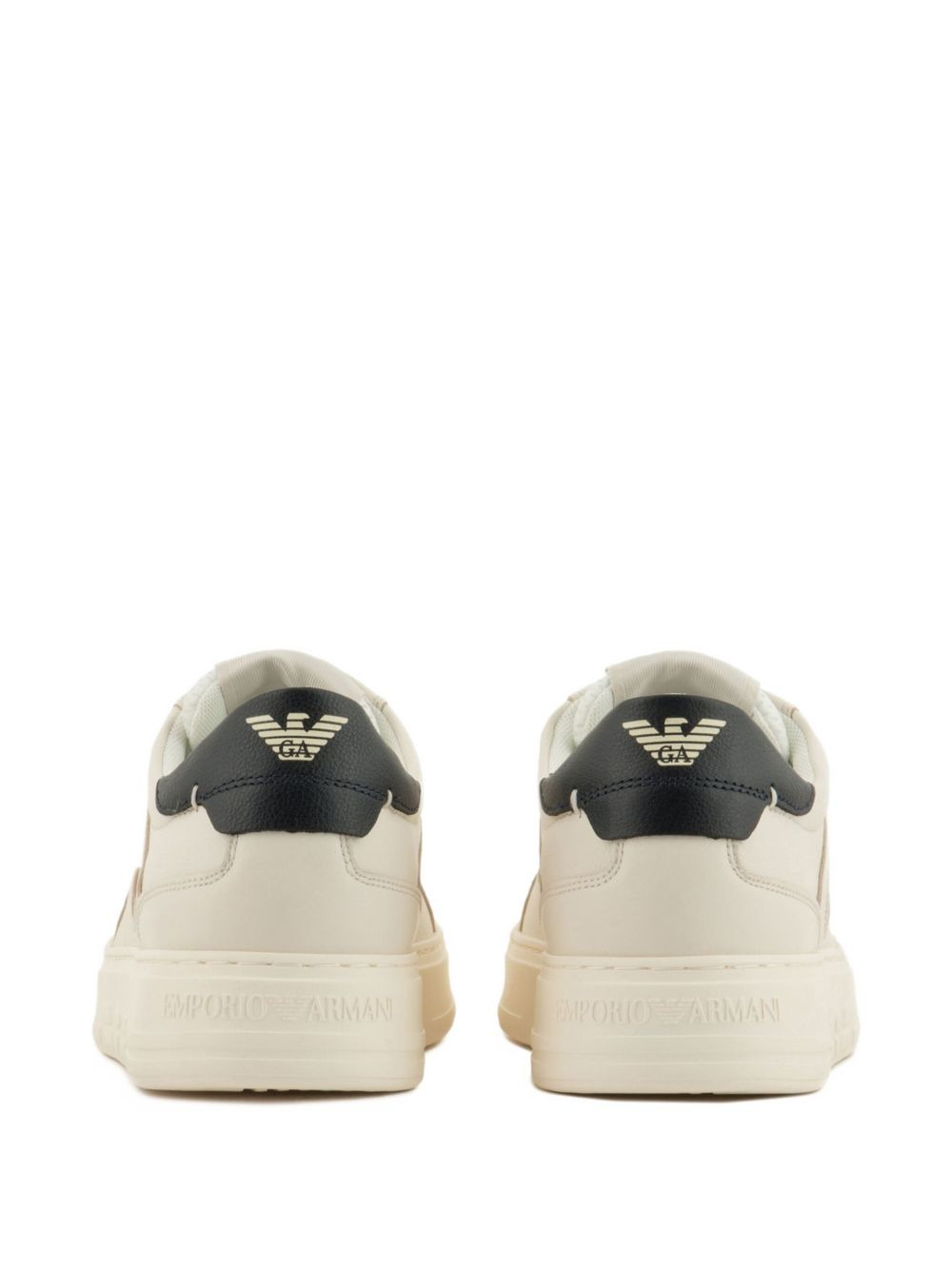 leather panelled sneakers - 3