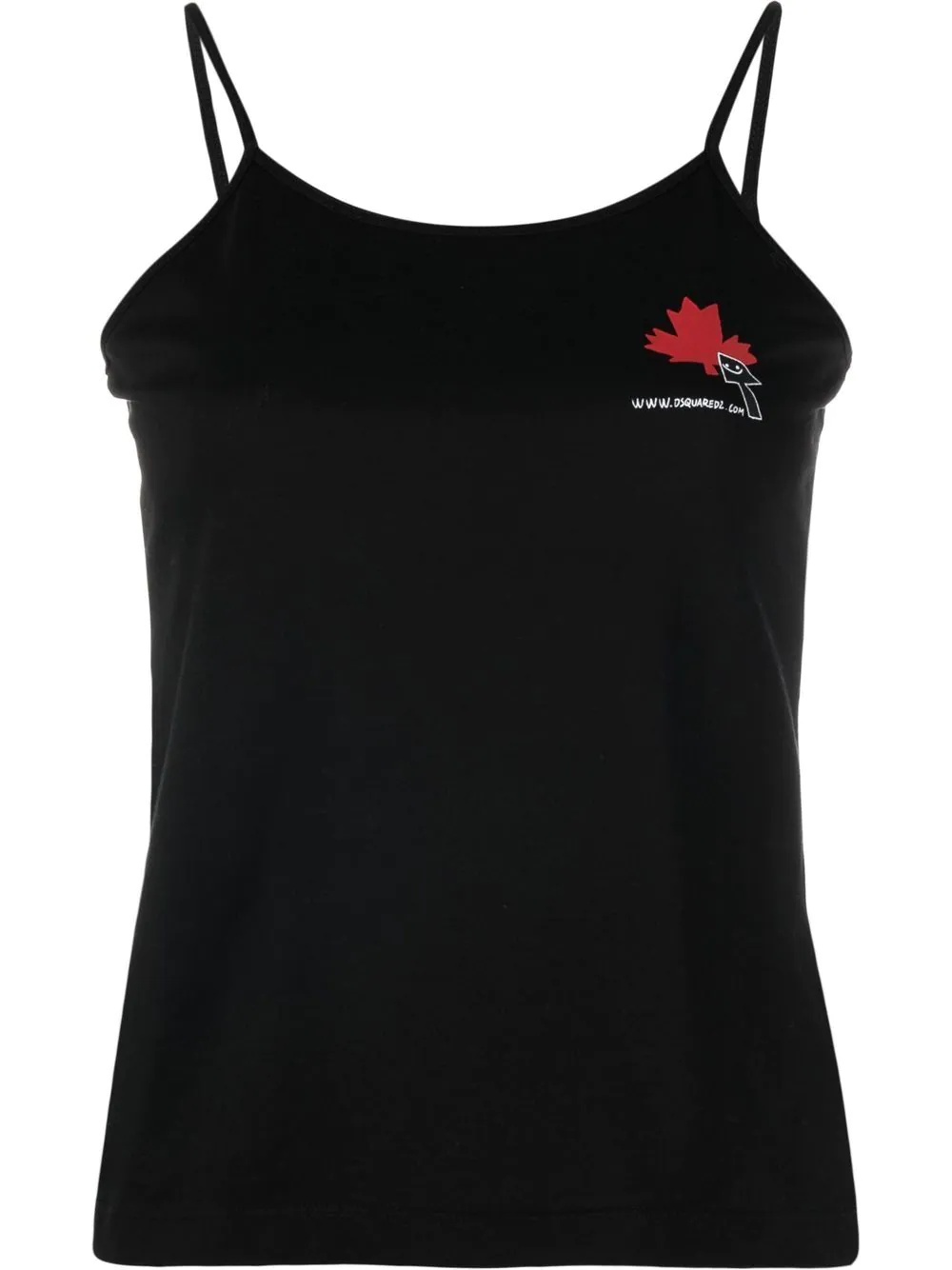 maple leaf logo-print vest top - 1