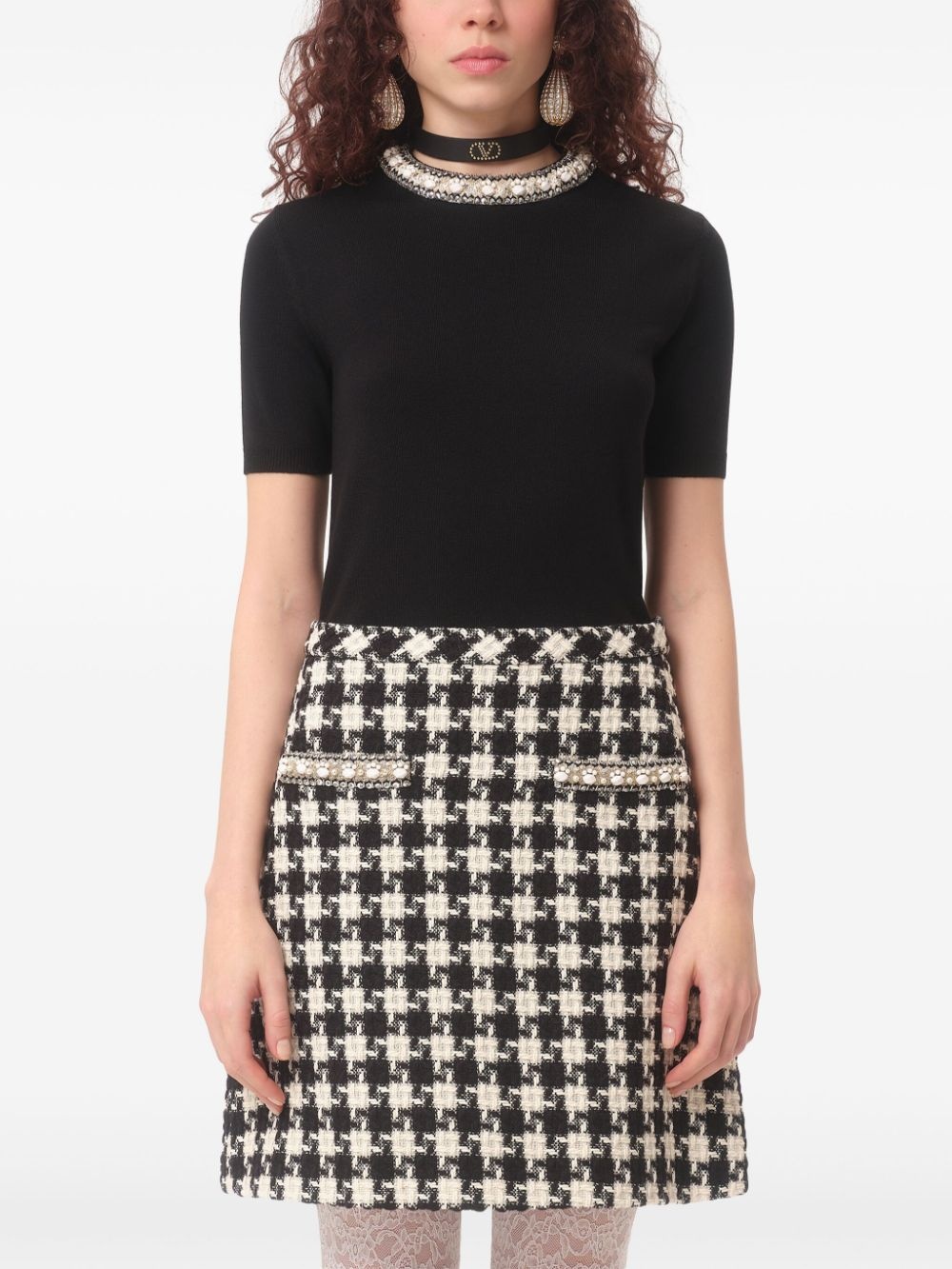 embroidered wool top - 3