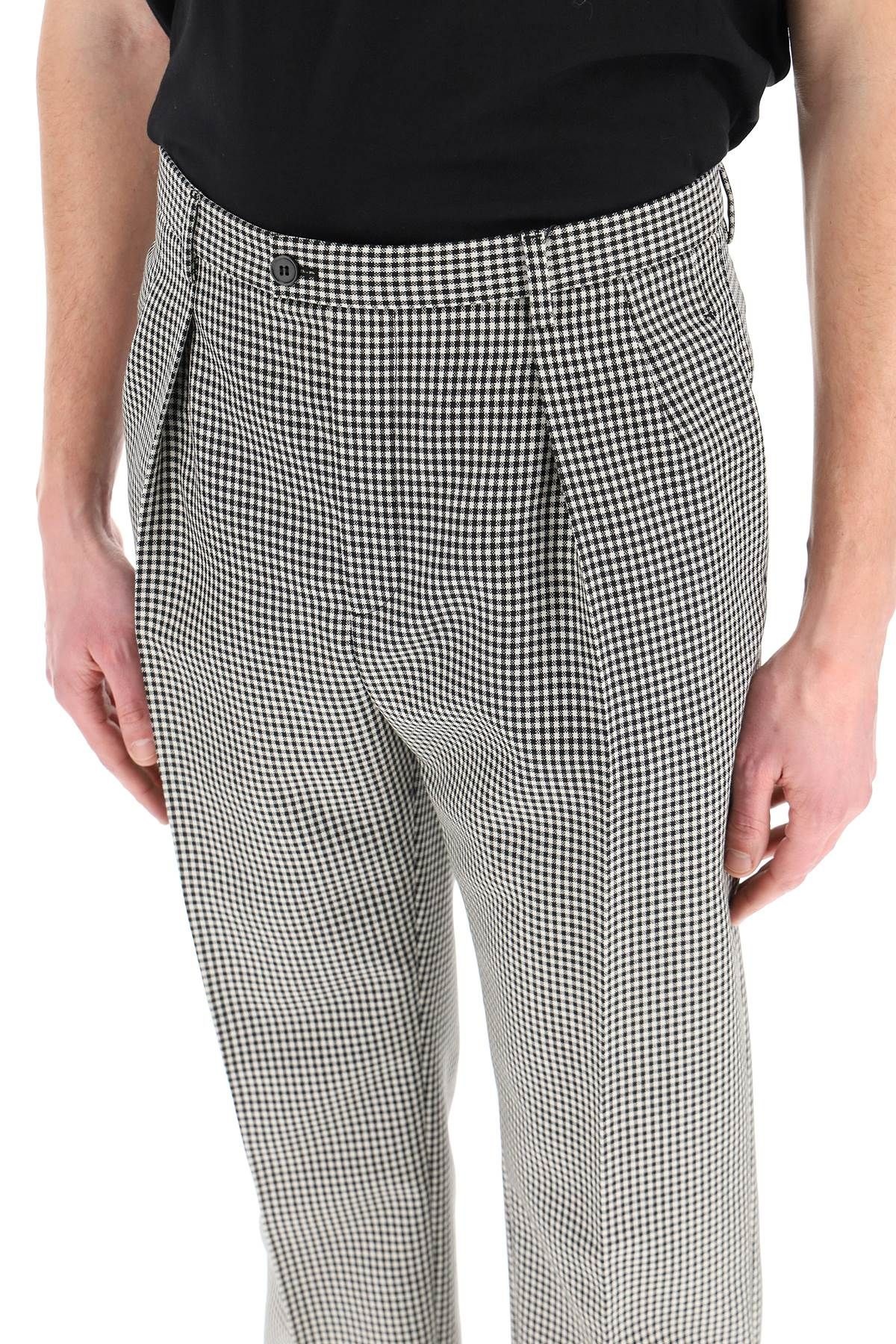 GINGHAM WOOL TROUSERS - 5