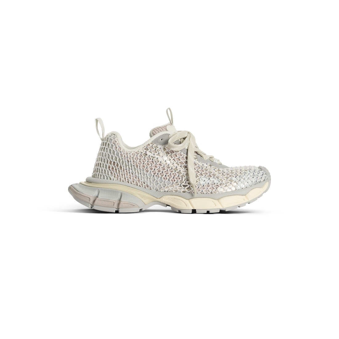 Women's 3xl Fishnet Sneaker  in Eggshell - 1