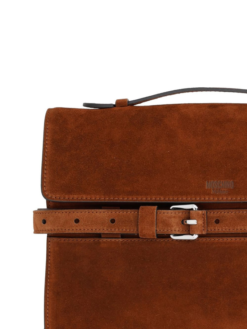 Moschino belted top handle tote bag outlook