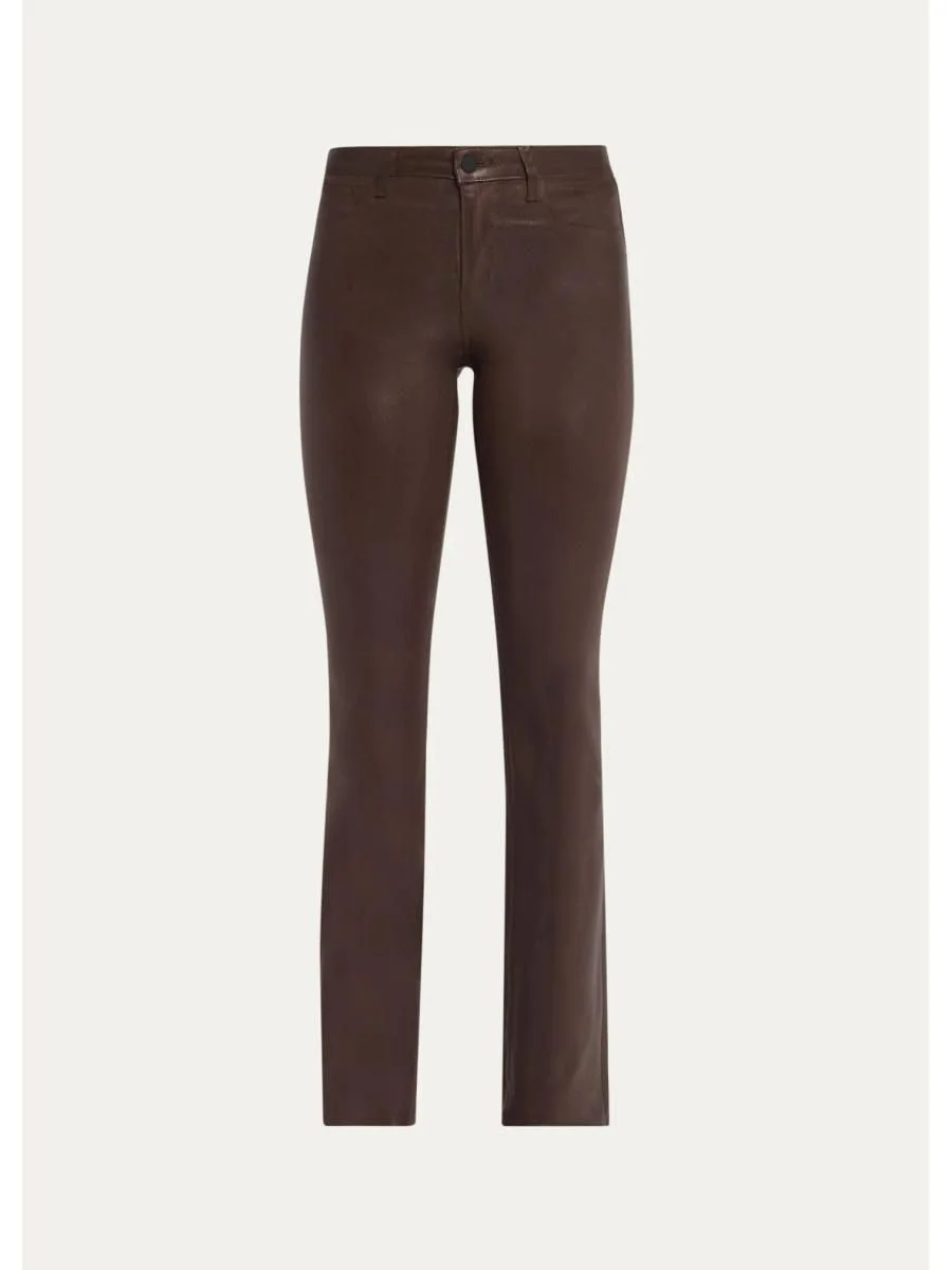 Ruth High-Rise Coated Straight Raw Hem Jeans - 1