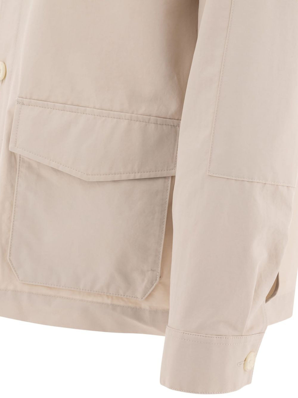 button-front patch-pocket shirt jacket - 5