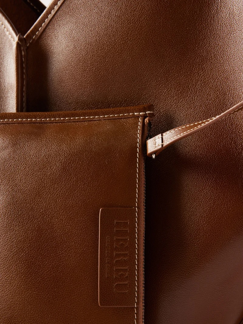 Calella leather tote bag - 7