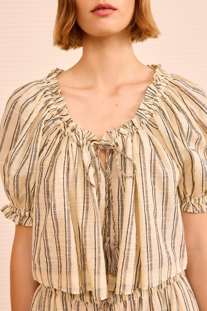 ULLA JOHNSON Paros Striped Top Coverup outlook