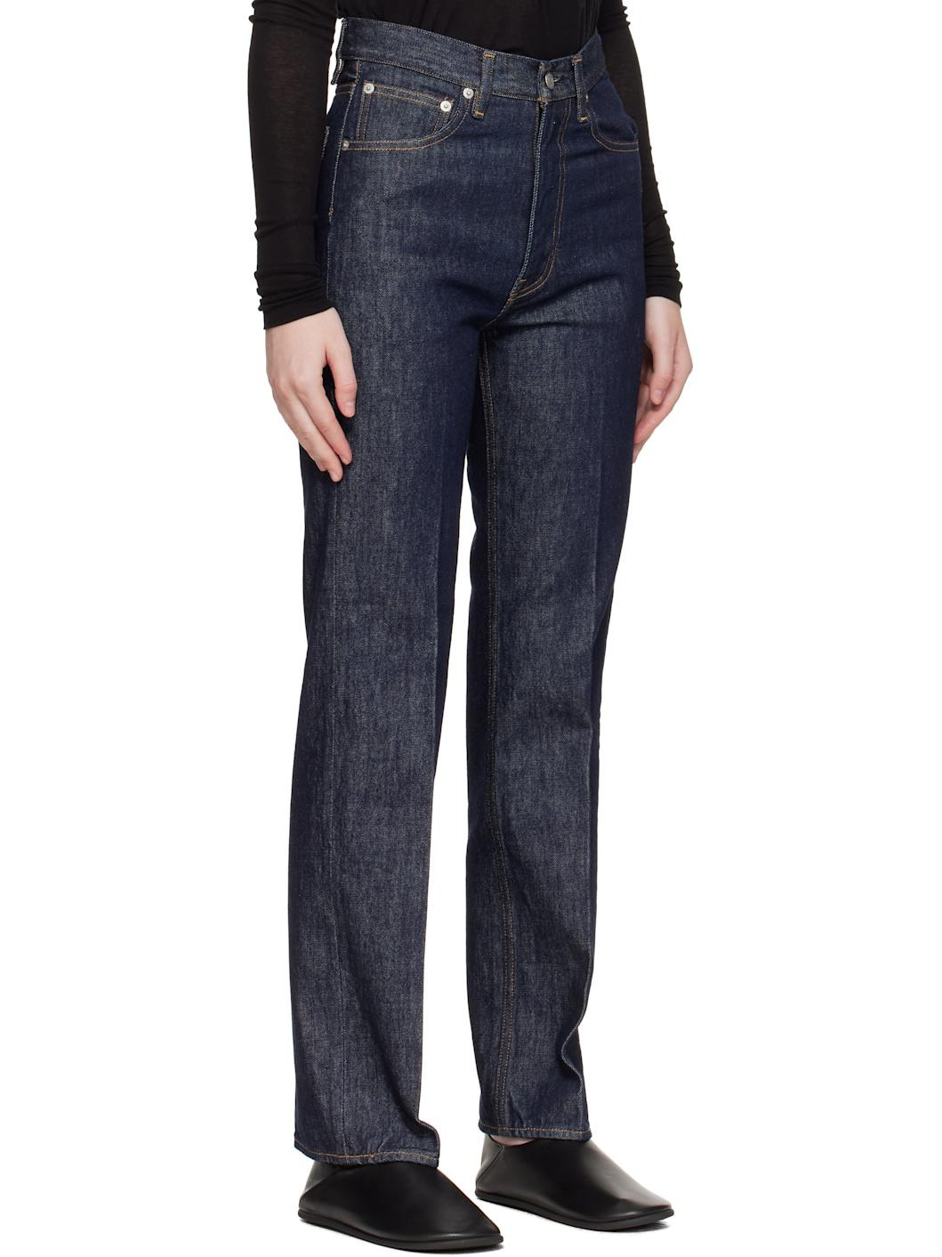 Indigo Hard Twist Denim 5P Jeans - 2