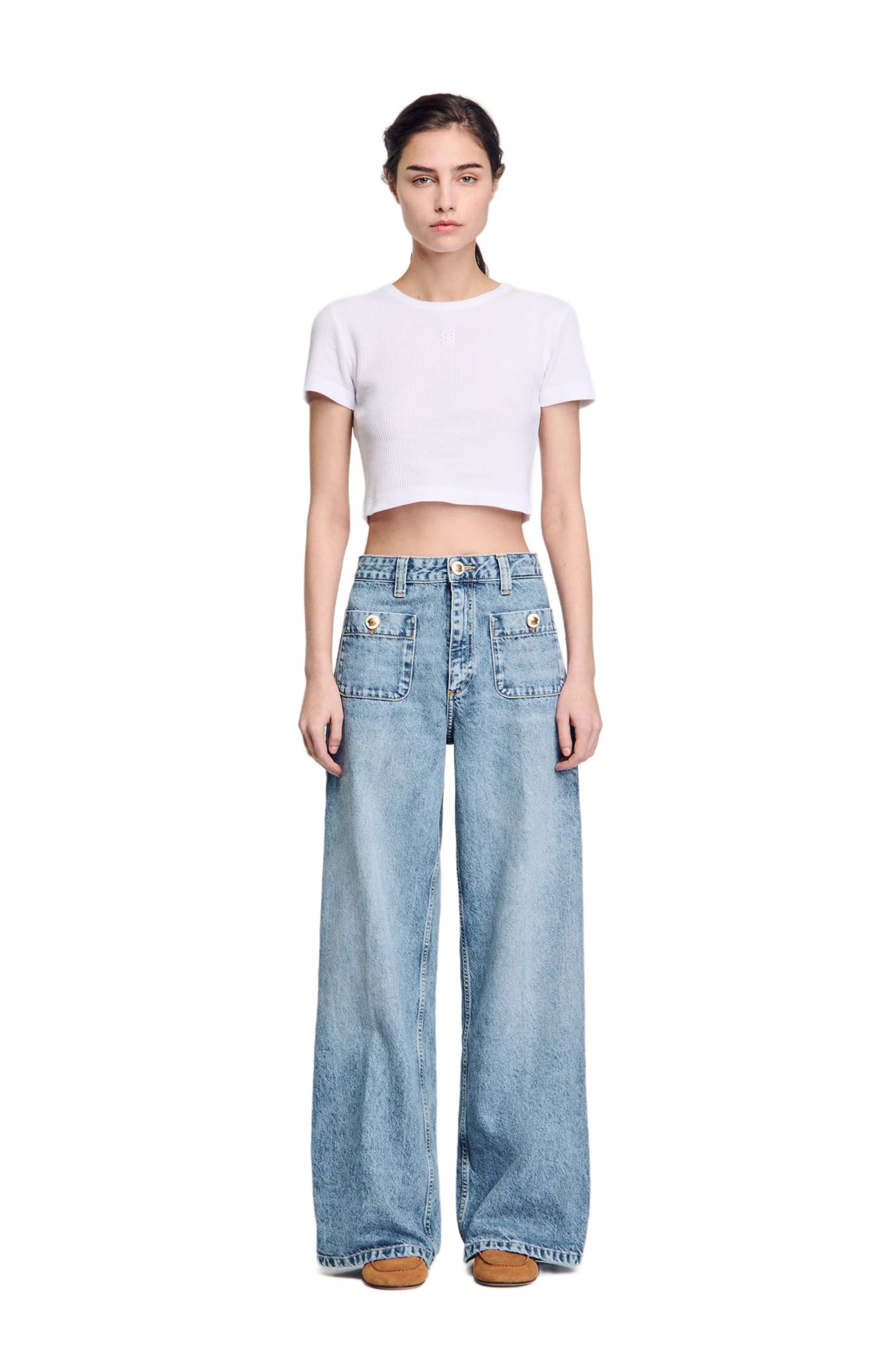 SANDRO Faded jeans in Blue Jean at Nordstrom - 3