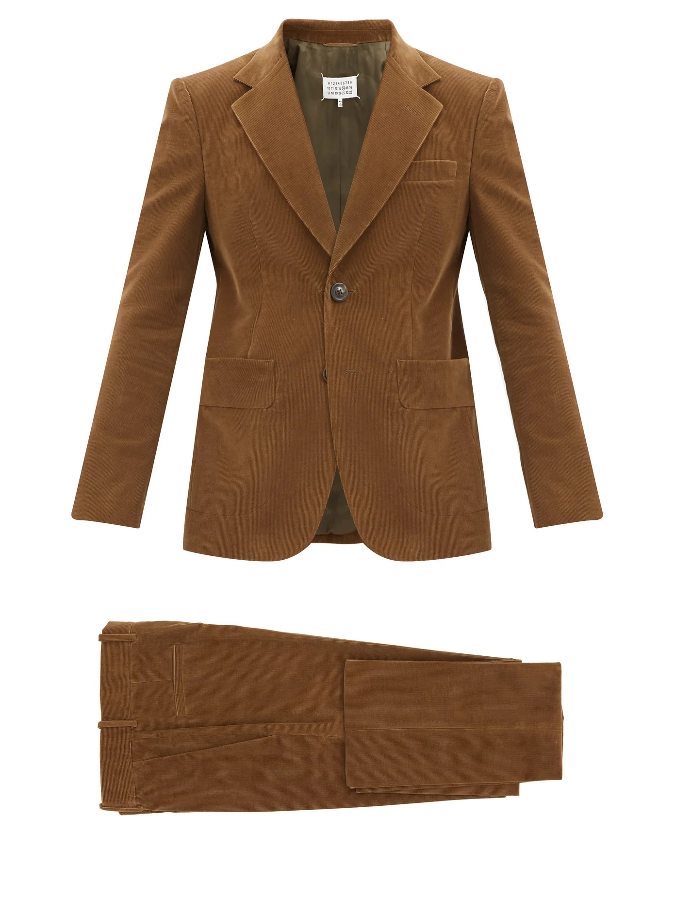 Cotton-corduroy single-breasted suit - 1