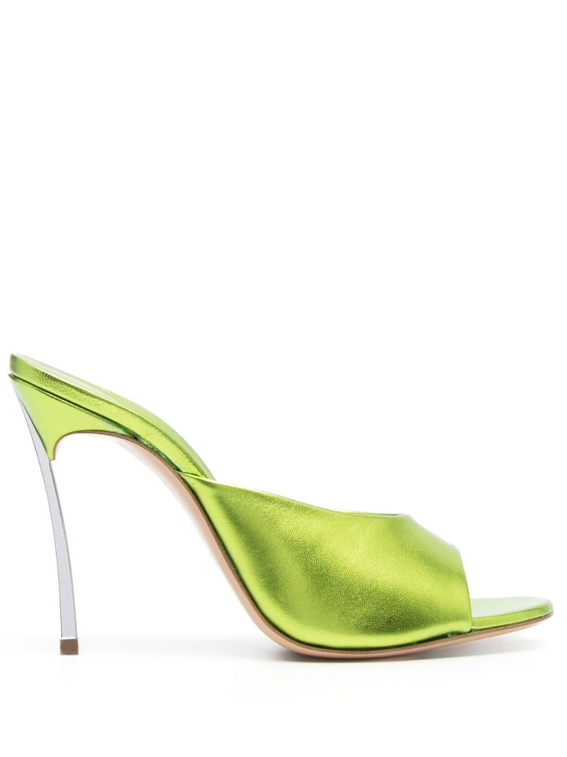 105mm metallic leather sandals 1