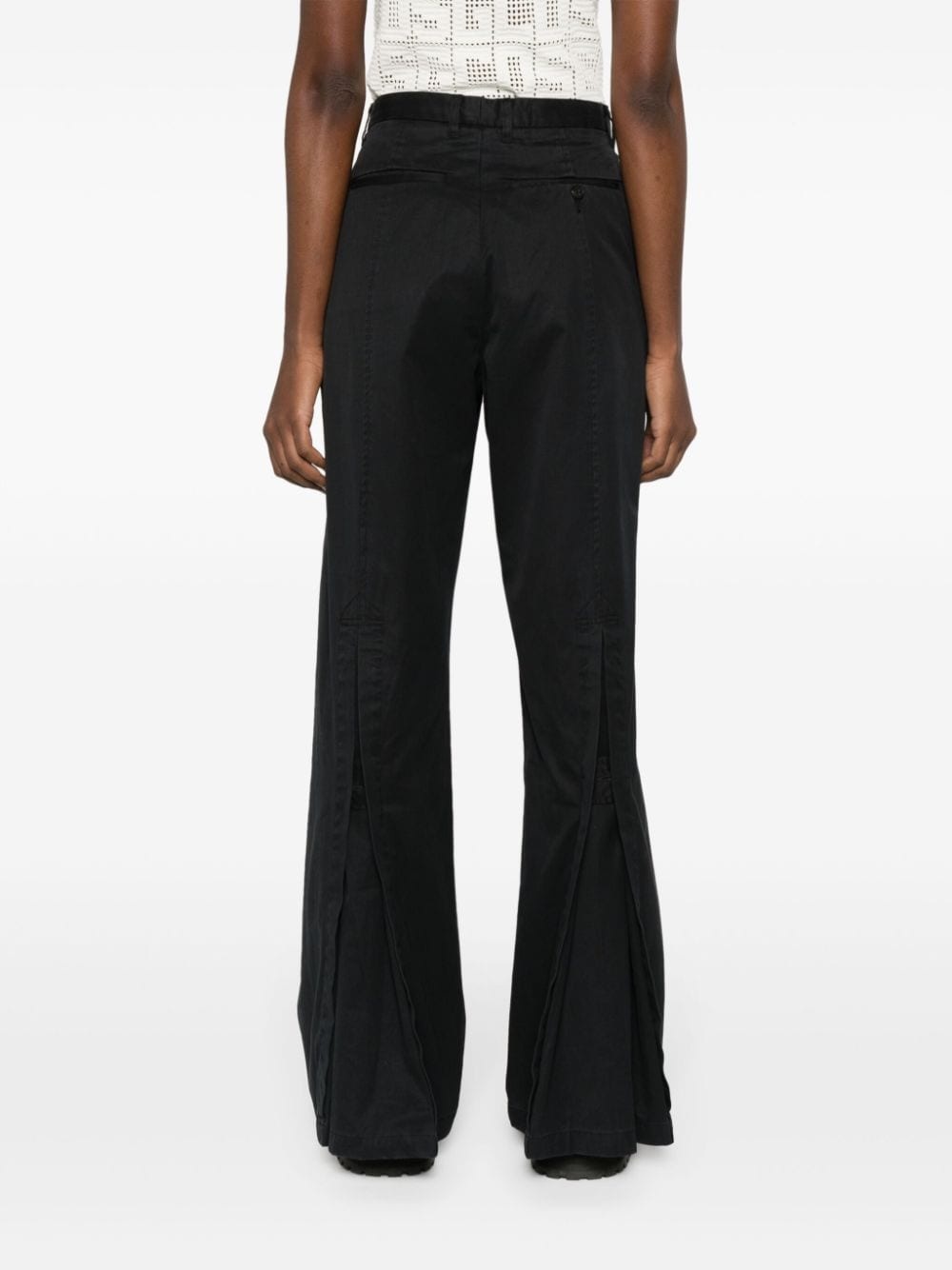 high-waist wide-leg trousers - 4