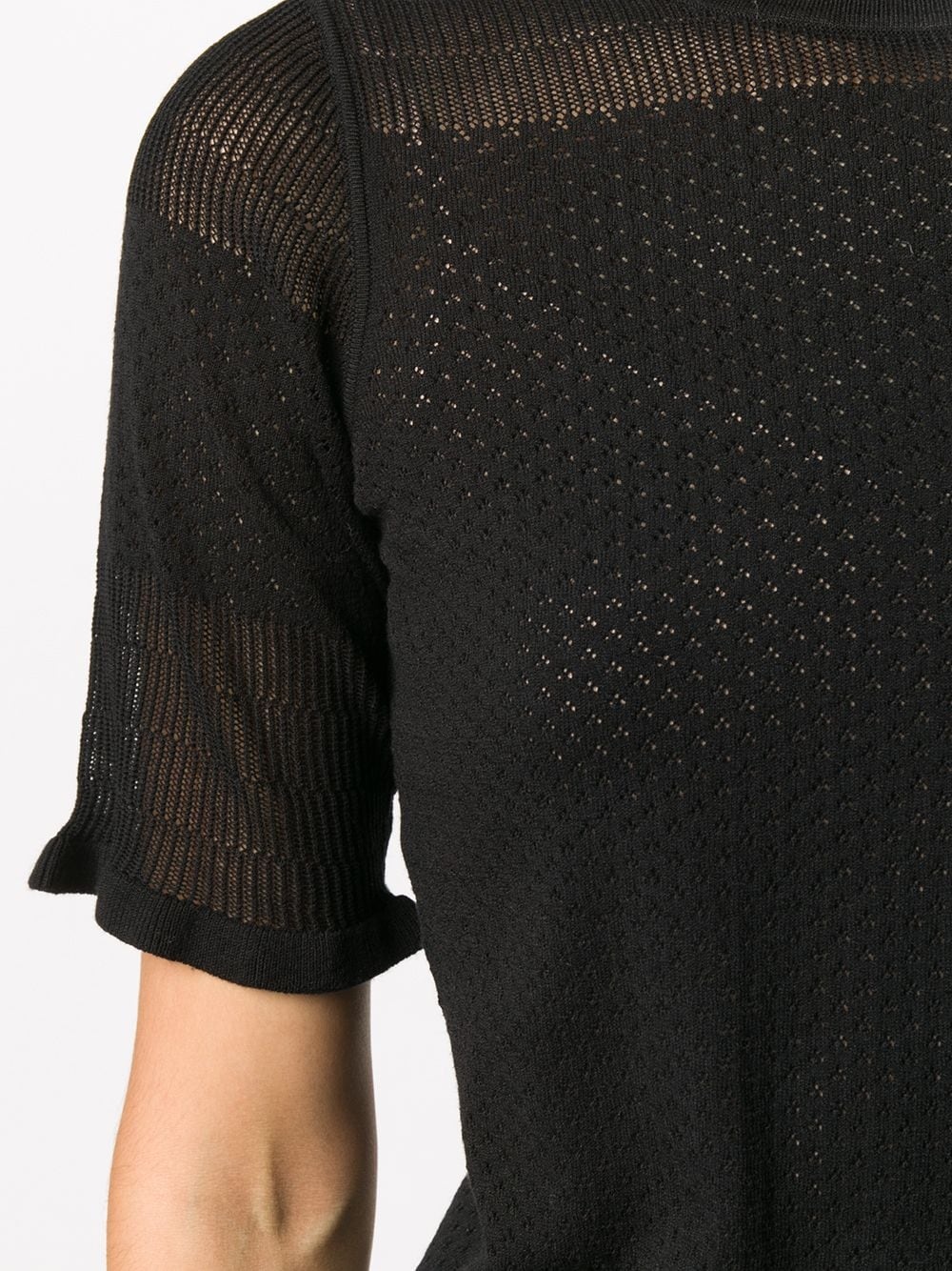 open-knit shortsleeved top - 5