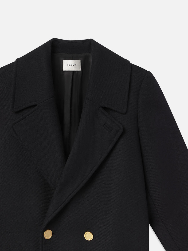 Classic Peacoat in Black 3