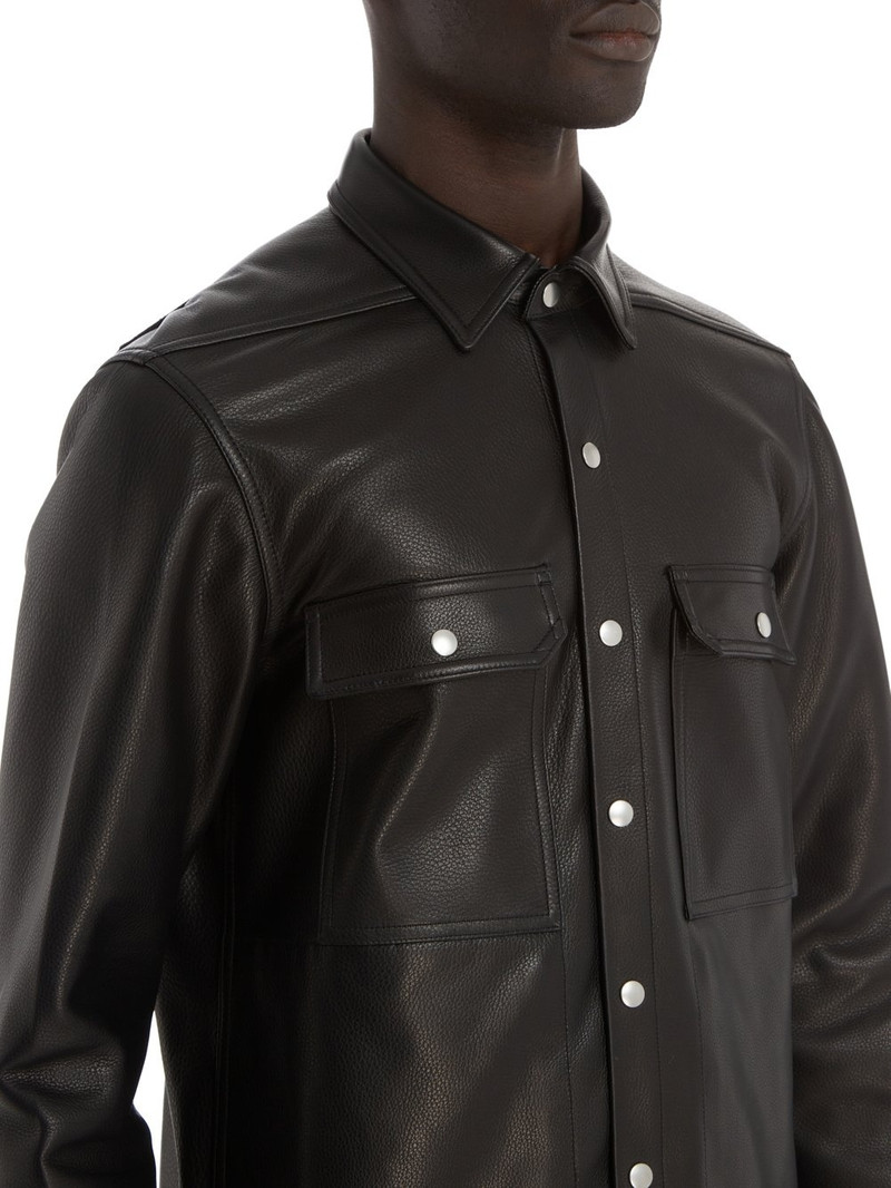 Rick Owens Leather Overshirt 4