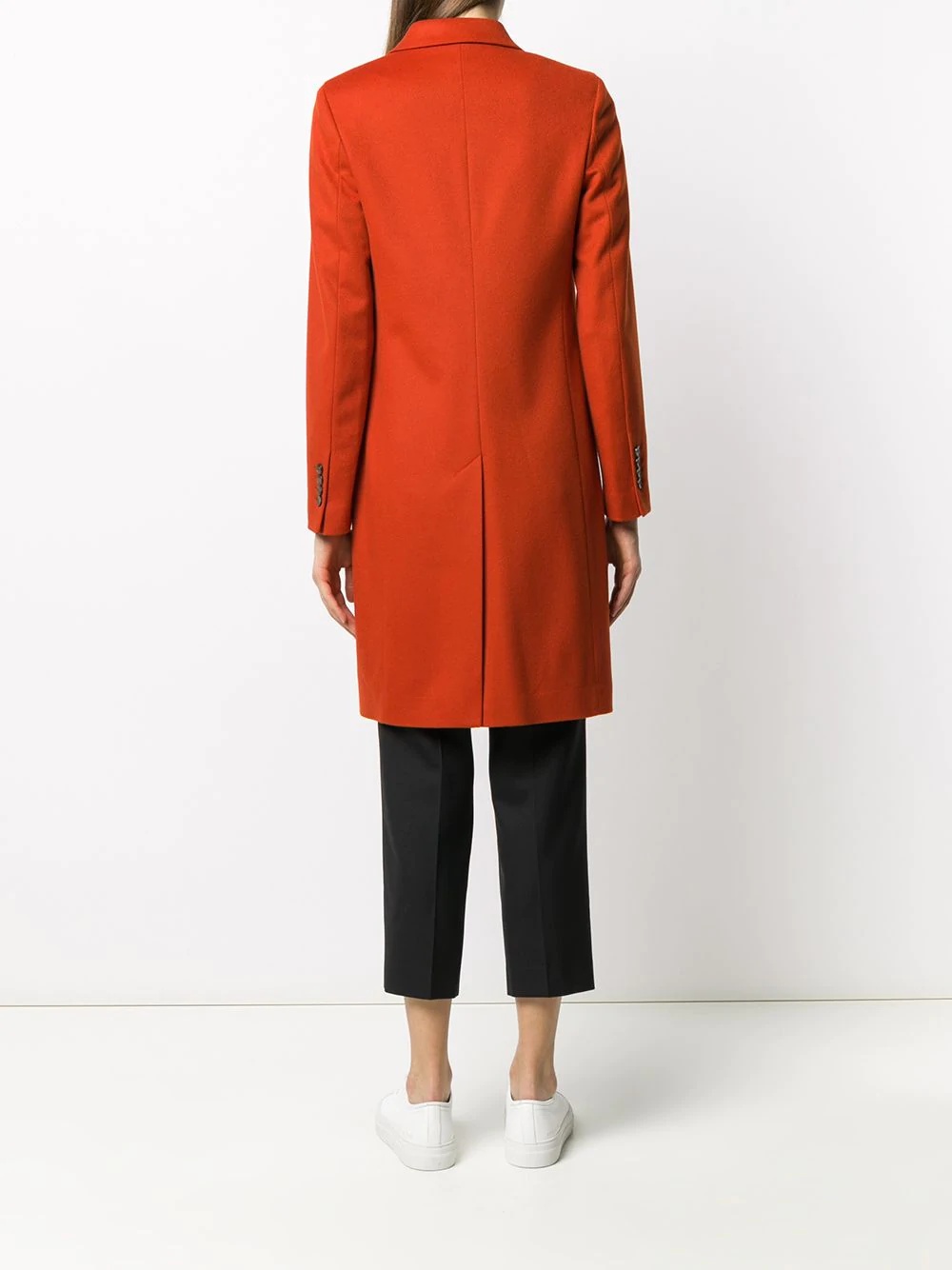 long-sleeved buttoned up coat - 4