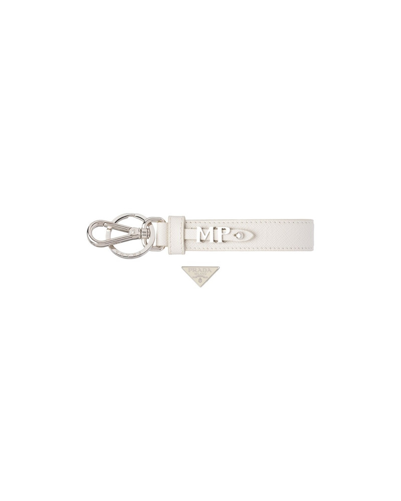 Customized Saffiano leather keychain 4