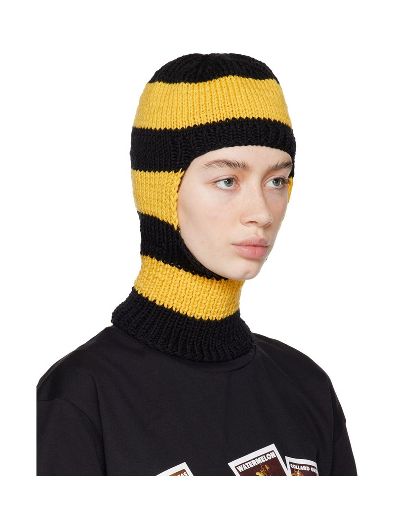 SKY HIGH FARM WORKWEAR Black & Yellow Bee Balaclava outlook