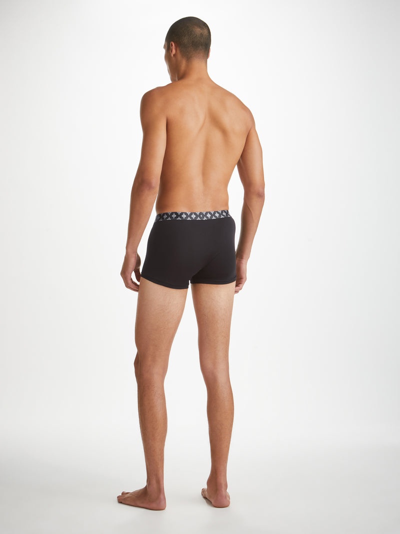 Men's Boxer Briefs Band 61 Pima Cotton Stretch Black - 4