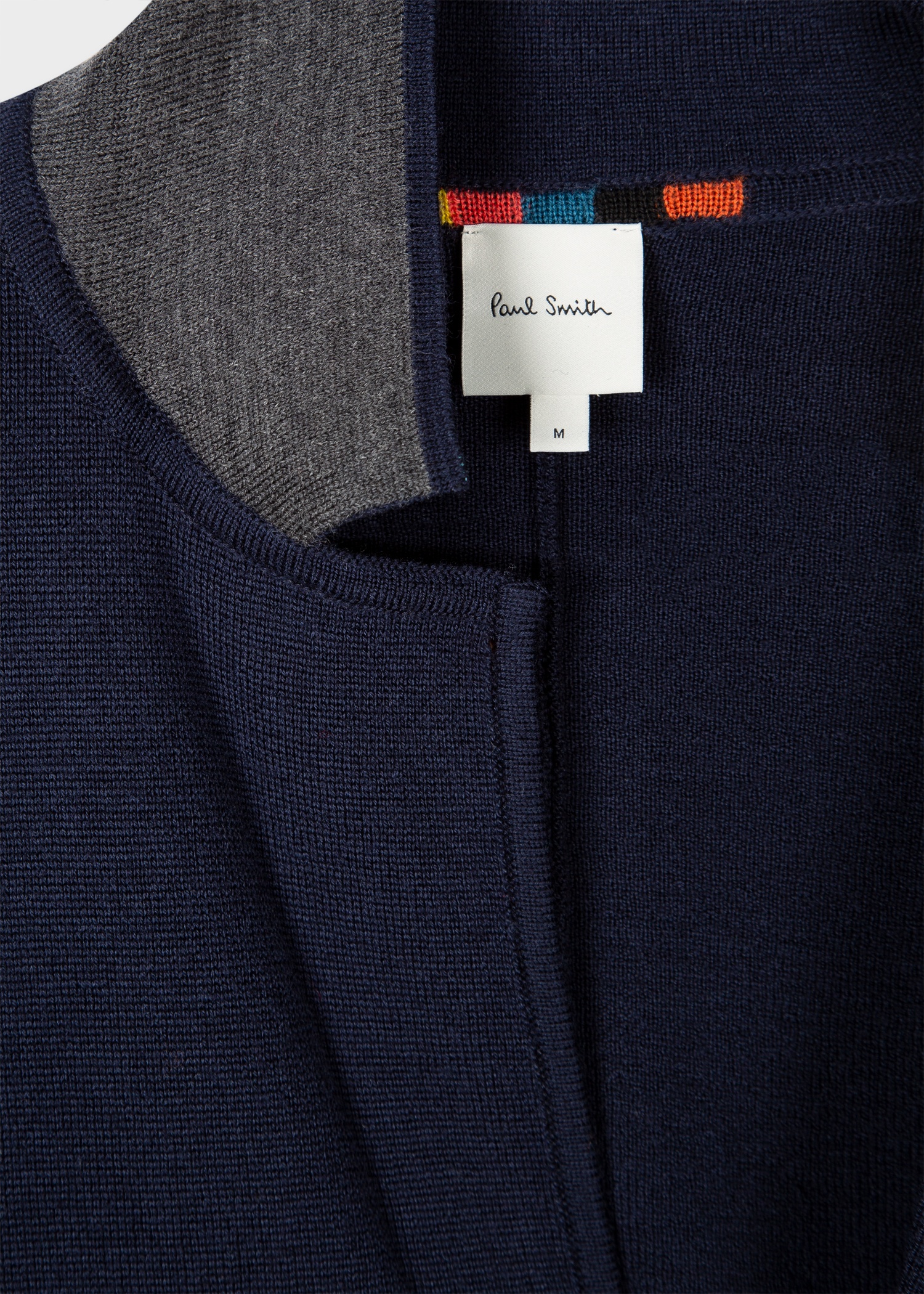 Dark Navy Merino Wool Cardigan Blazer - 2