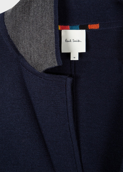 Paul Smith Dark Navy Merino Wool Cardigan Blazer outlook