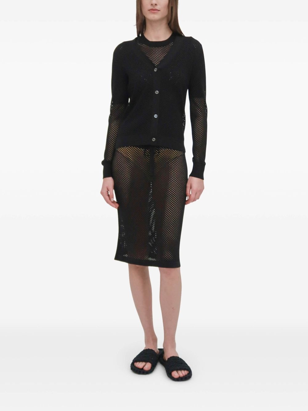 mesh knitted skirt - 2