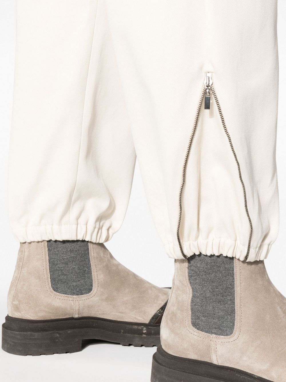 balloon-leg cotton trousers - 5