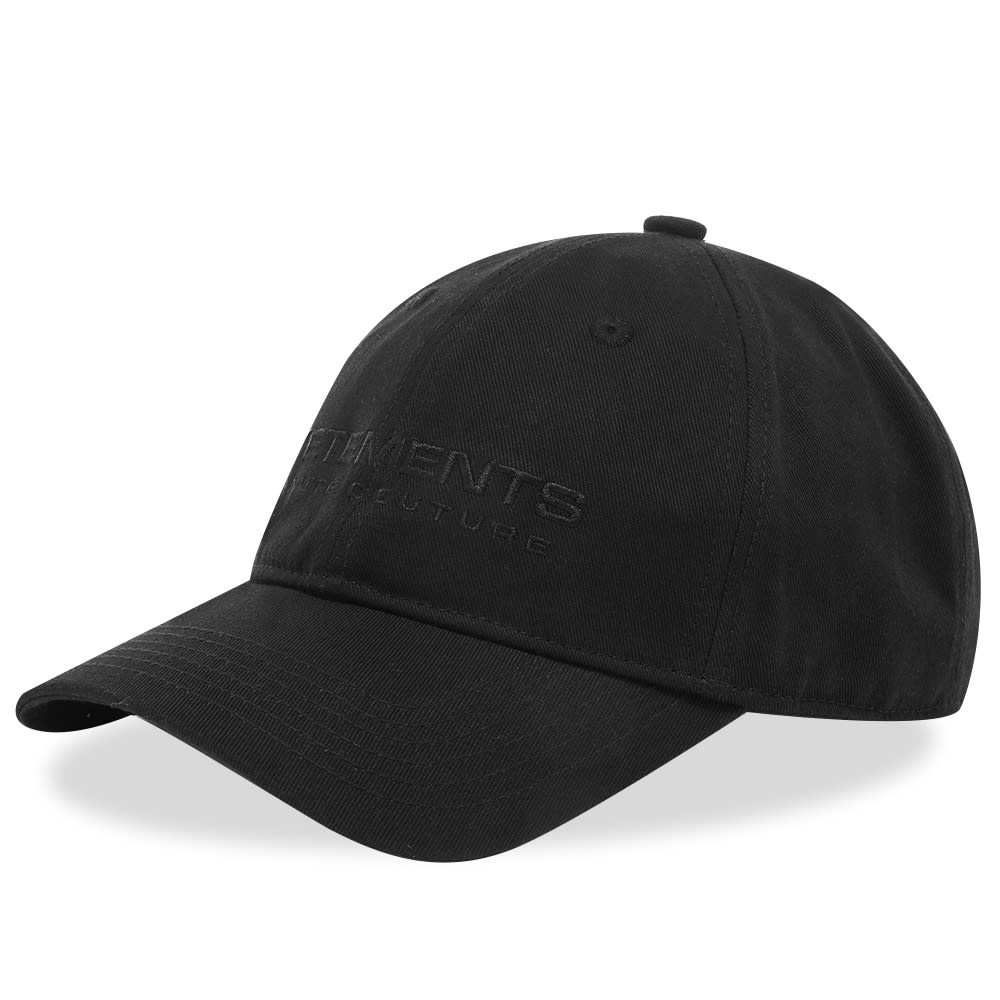 VETEMENTS All Black Logo Haute Couture Cap - 1