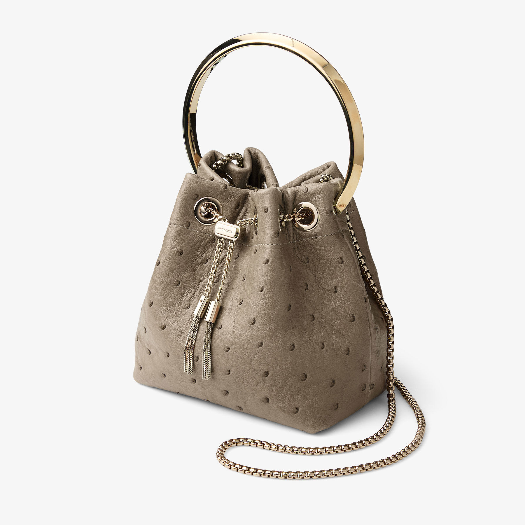 Bon Bon
Taupe Ostrich Leather Bag - 2