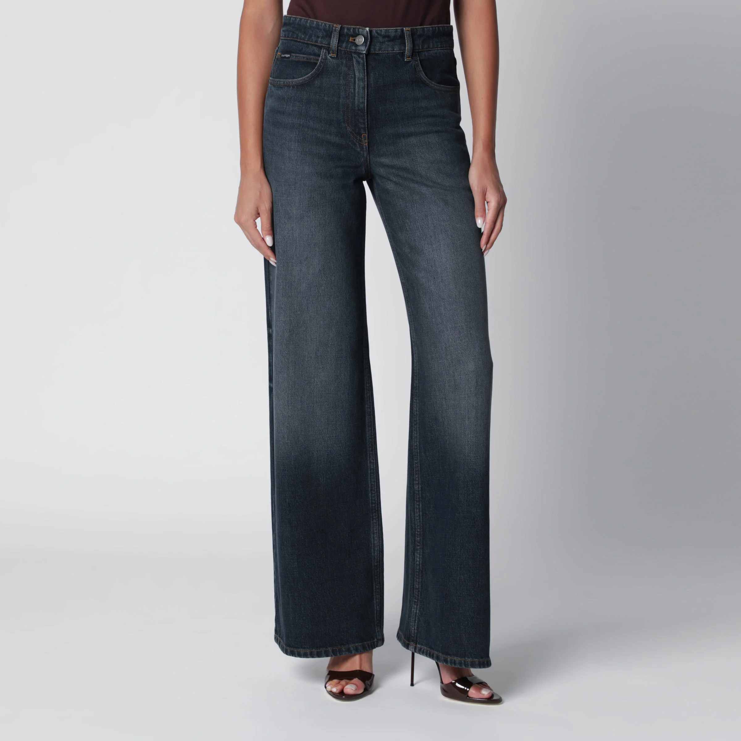 Vintage blue baggy denim trousers - 1
