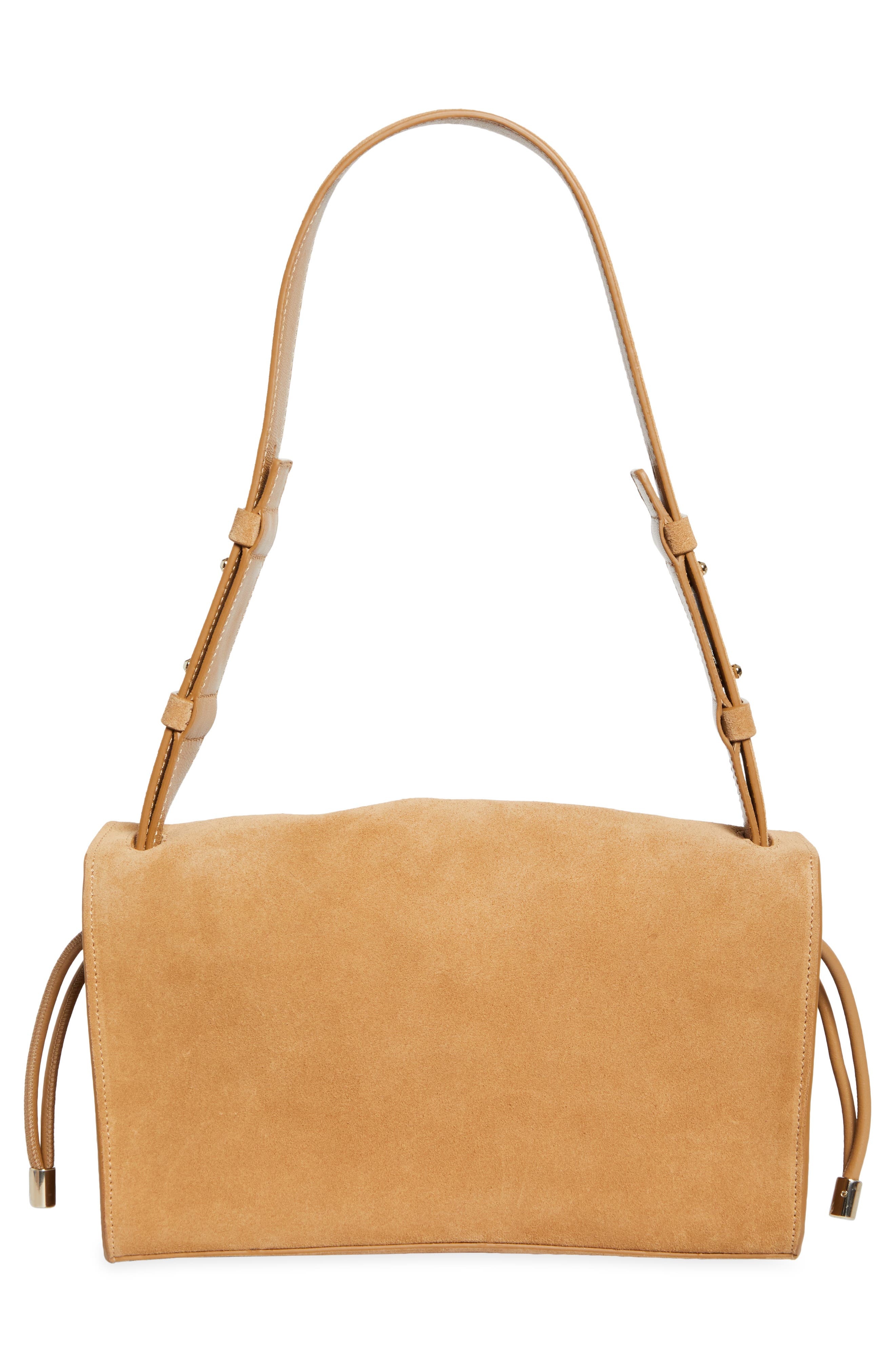 Christian Louboutin Small Baggy Suede Shoulder Bag in Lionne at Nordstrom - 4