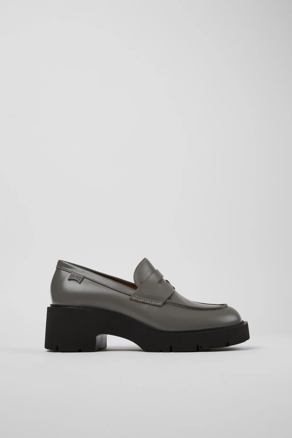 Milah Gray leather loafers for women - 1