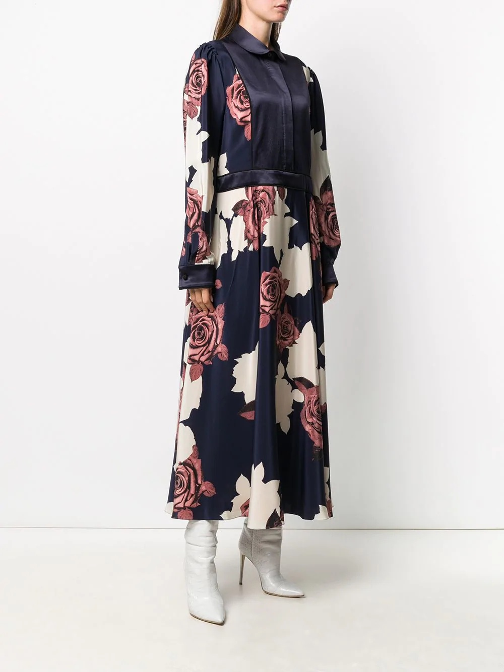 floral silk dress - 3