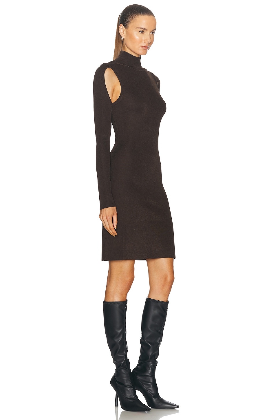 Cut Out Turtleneck Dress - 2