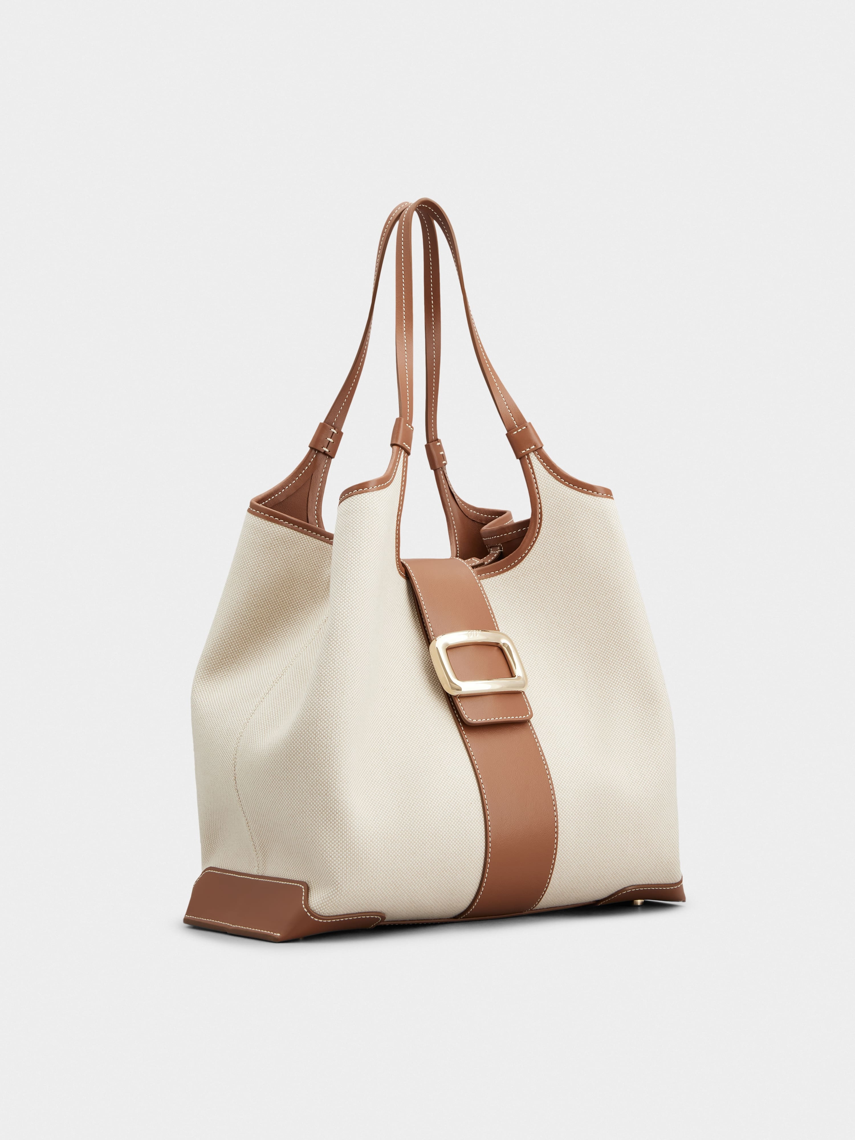 Viv' Choc Medium Shopping Bag in canvas - 3