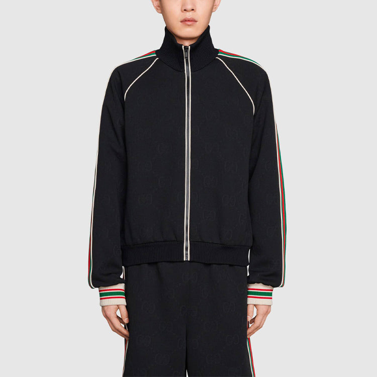 Gucci Classic G Alphabet Knit Zipper Jacket Black 662270-XJDE9-1043 - 2
