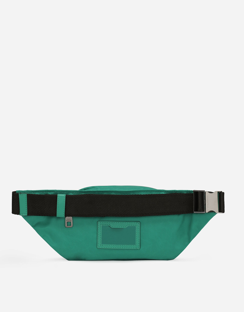 Small nylon belt bag with rubberized logo 4