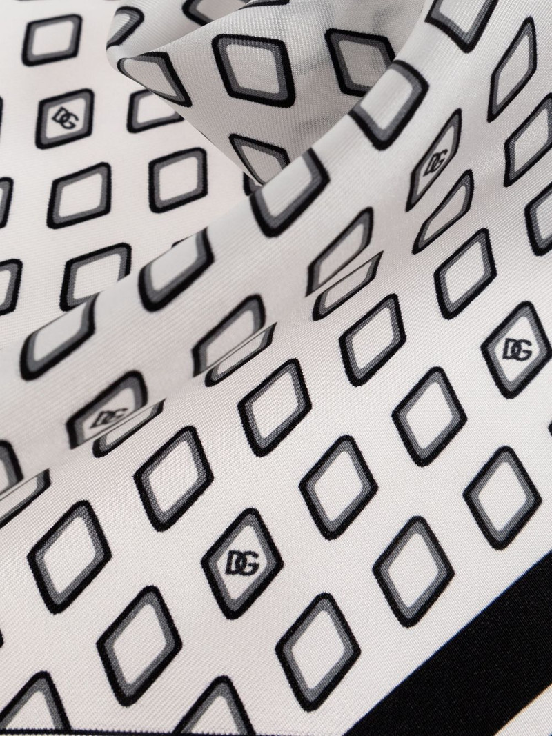 Dolce & Gabbana geometric-pattern silk scarf outlook