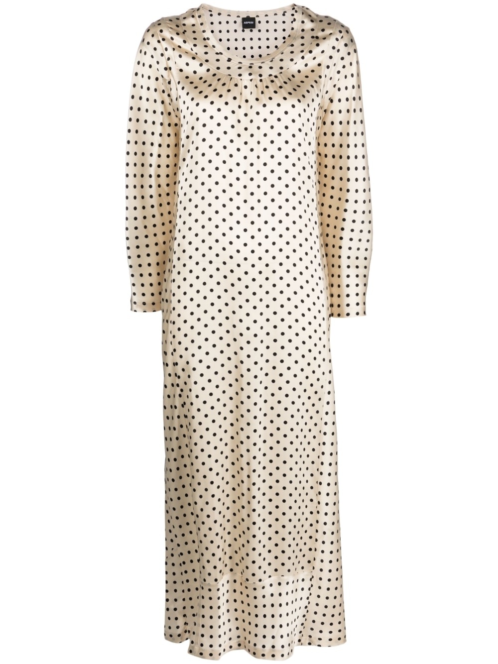 polka dot-print silk dress - 1