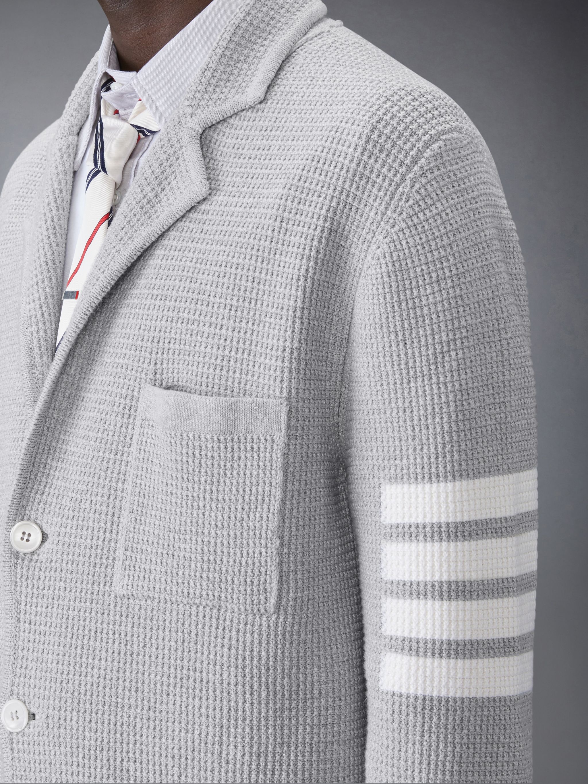 Linen Cotton 4-Bar Caridgan Jacket - 5