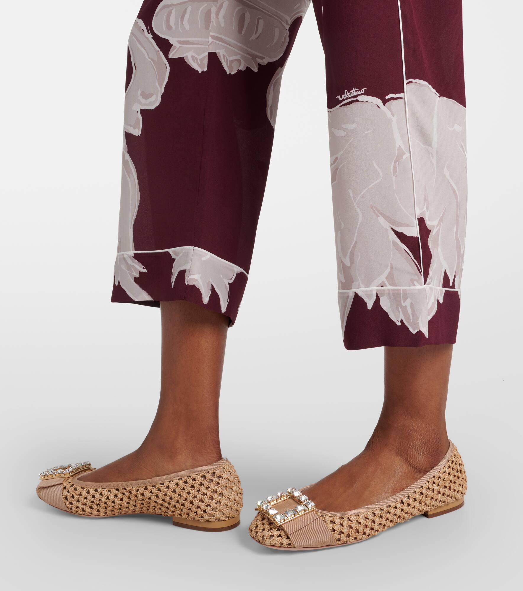 Très Vivier raffia-effect ballet flats - 7