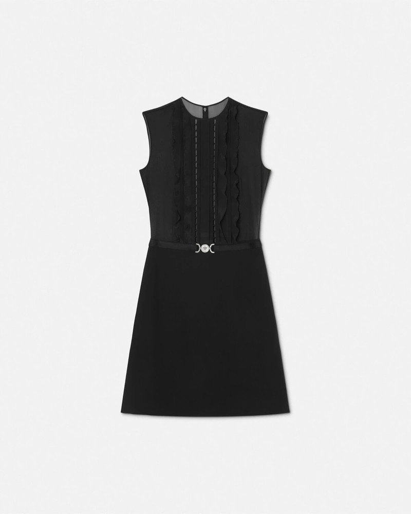 A-Line Silk Georgette Mini Dress - 1