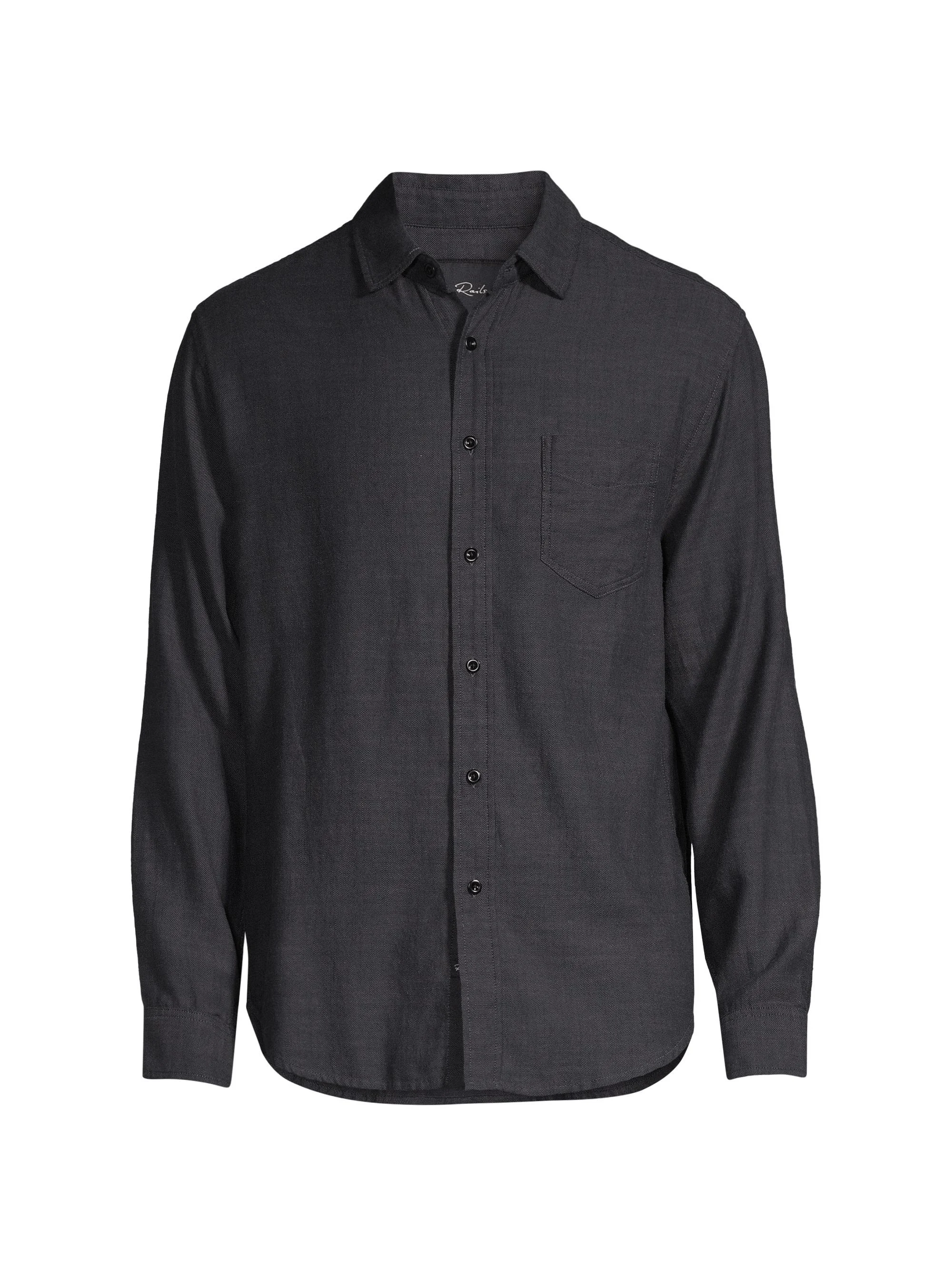 Men's Wyatt Chambray Shirt - Black Chambray - 1