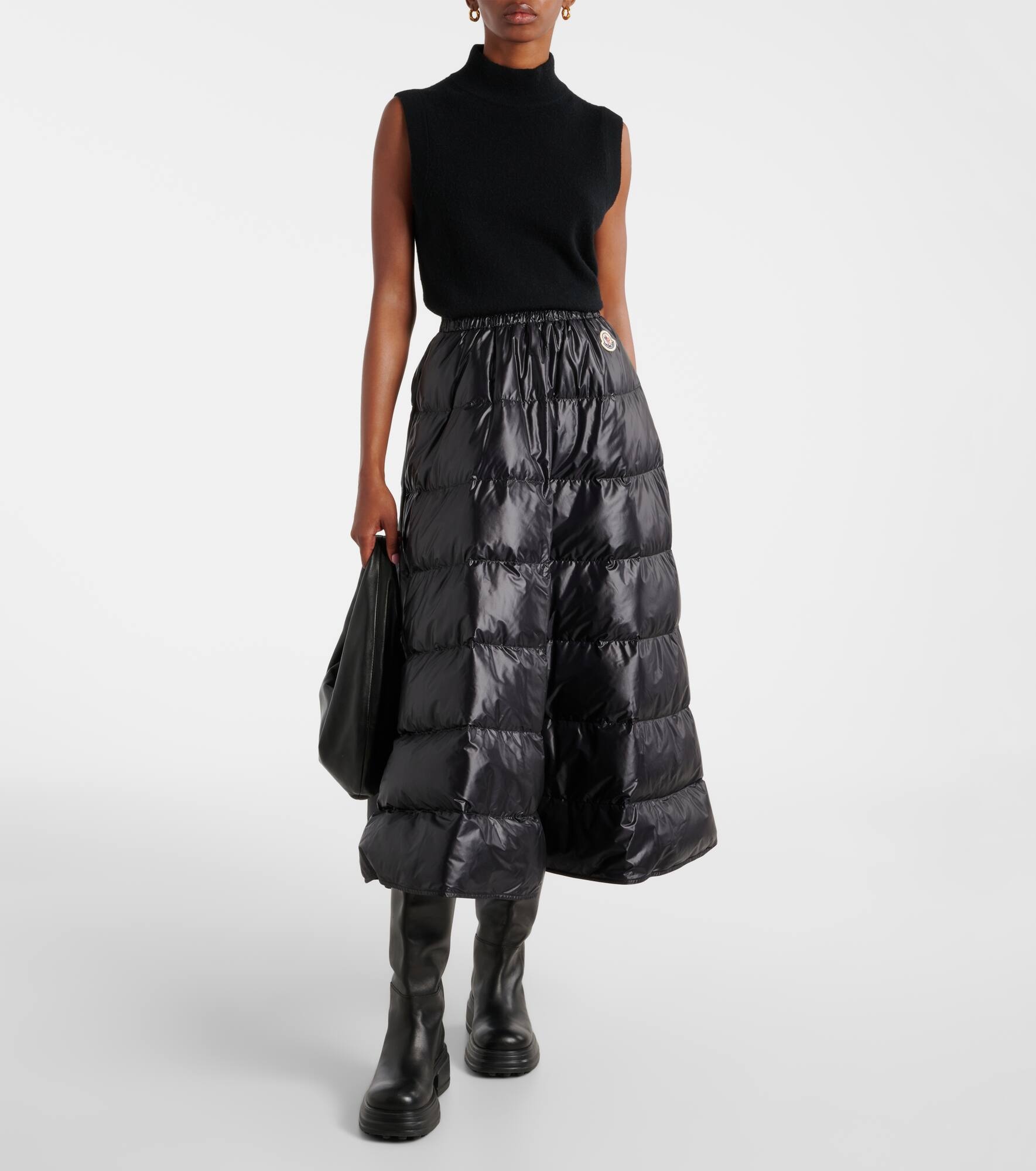 Quilted down midi skirt - 6