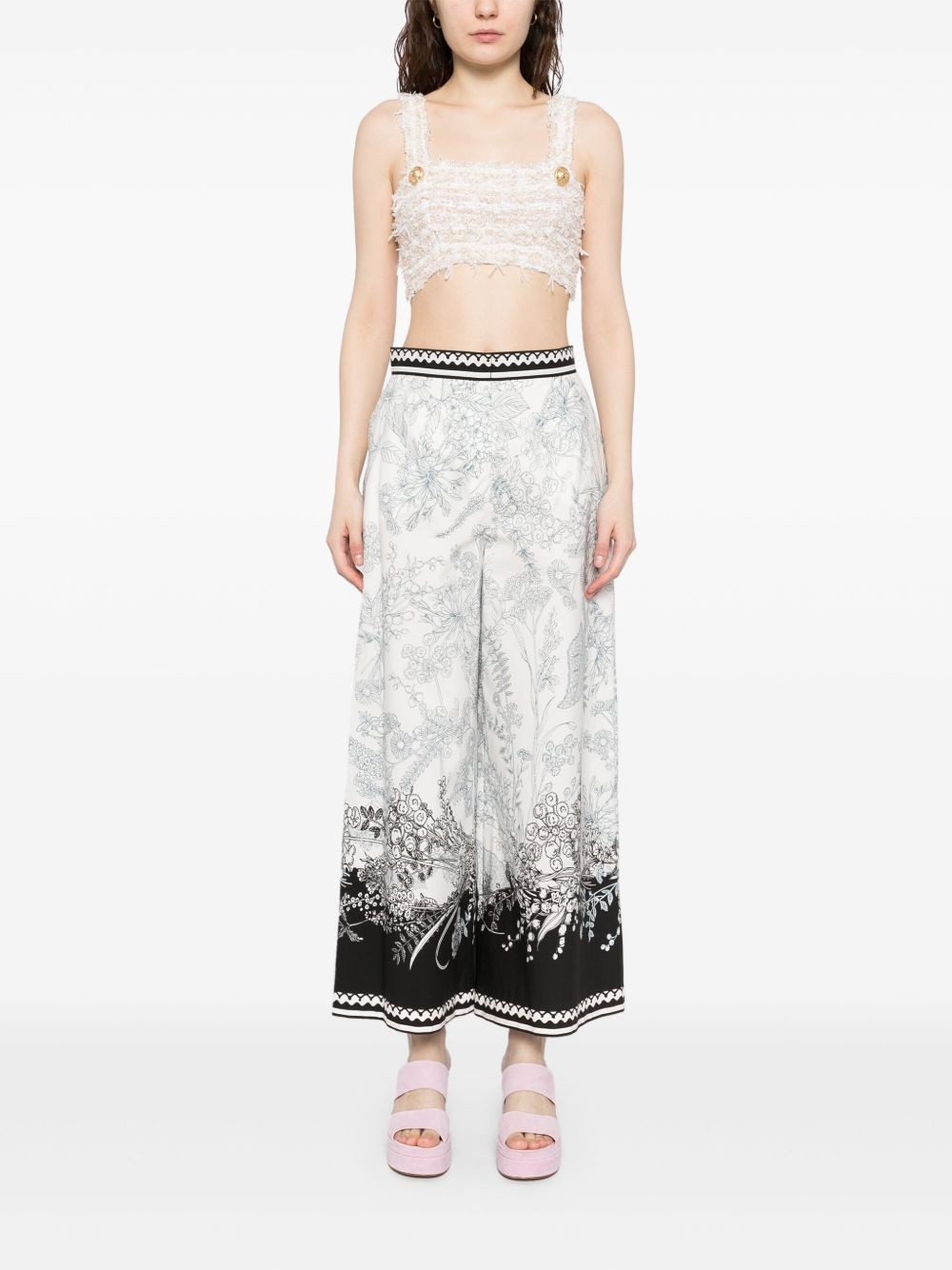 printed cotton pants - 2