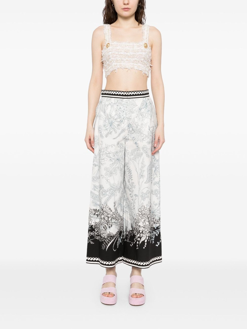 ELIE SAAB printed cotton pants outlook