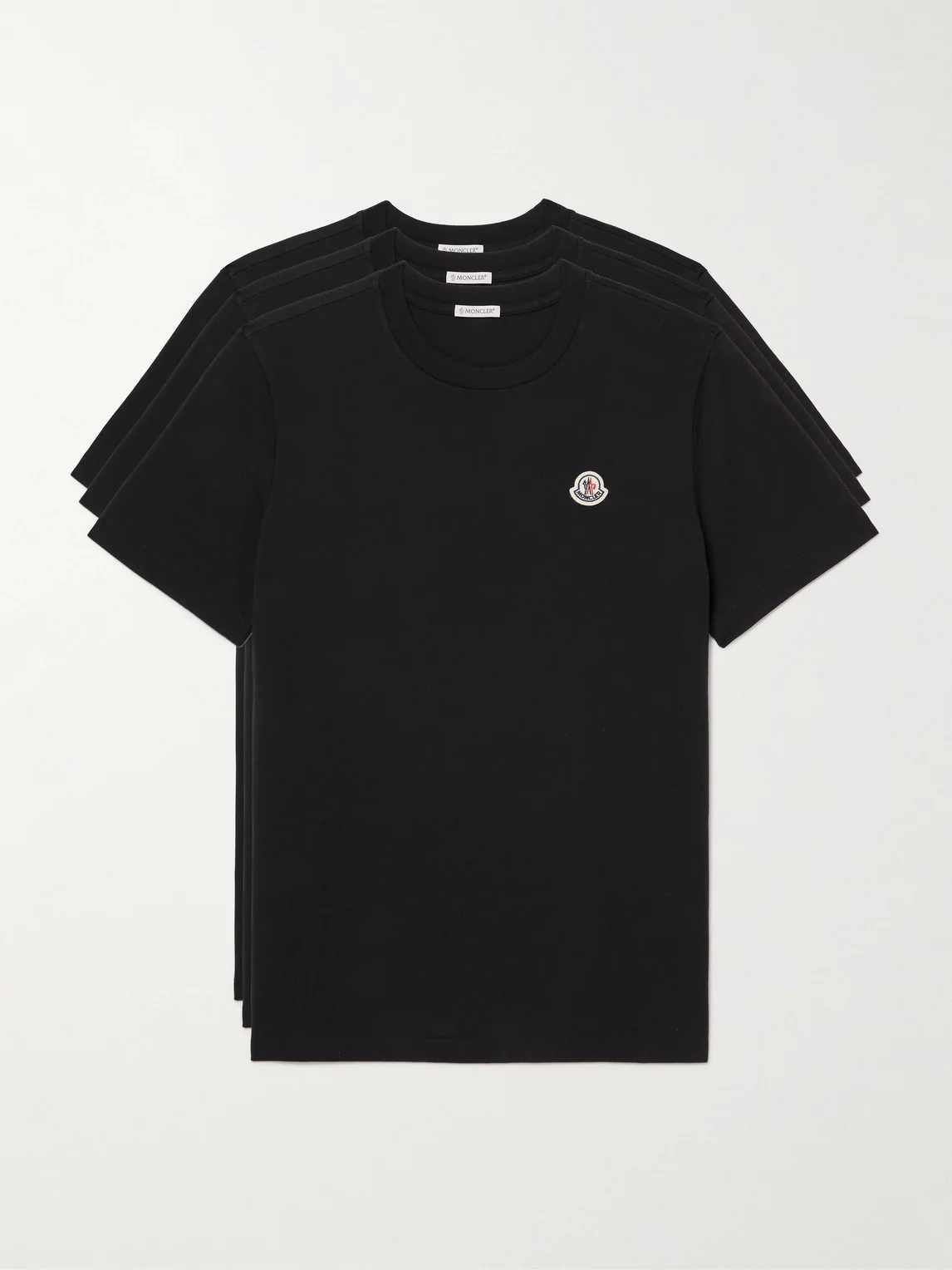 Three-Pack Logo-Appliquéd Cotton-Jersey T-Shirts - 1