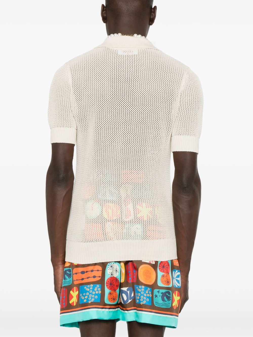 knit polo shirt - 3